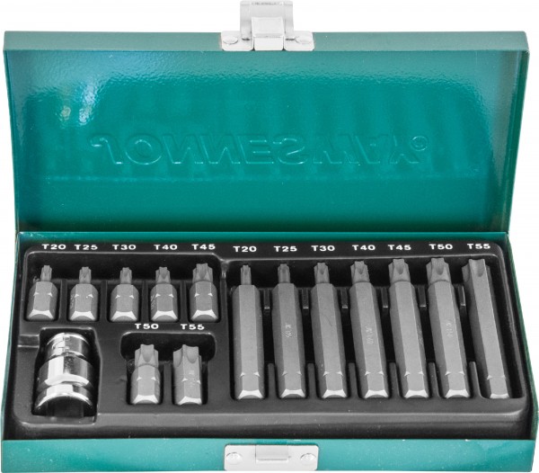 Набор вставок-бит 10 мм DR TORX® с переходниками 15 пред. S29H4215S Jonnesway