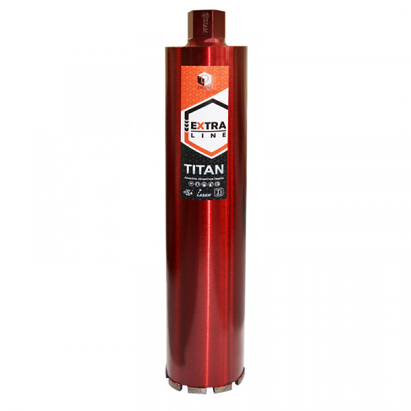 Сверло алмазное сегментное САМС 52x450х5x1,1/4UNC Extra Line Titan DIAM