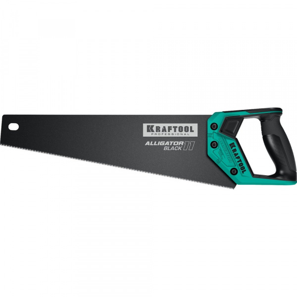 Ножовка для точного реза "Alligator BLACK 11" 450 мм 11 TPI 3D зуб 15205-45 KRAFTOOL