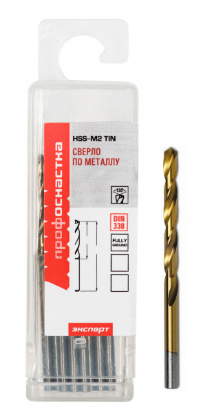 Сверло Ø 11,0 мм ц/х (6 шт.) HSS M2 TIN ПрофОснастка Эксперт