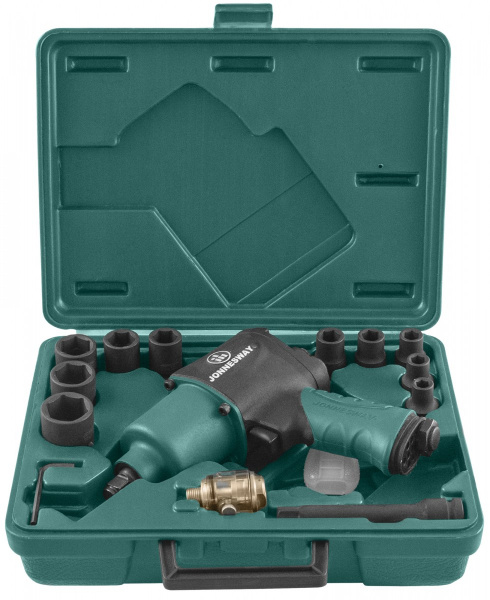 Гайковерт пневматический ударный 1/2"DR с аксессуарами JAI-1044K Jonnesway