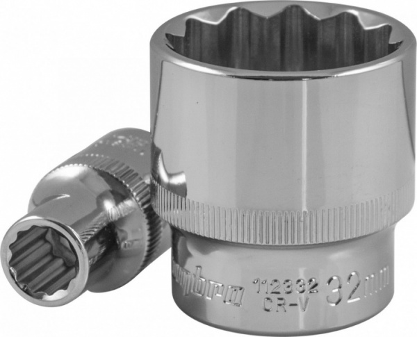 Головка торцевая 12-гранная 1/2"DR 18 мм 112318 OMBRA